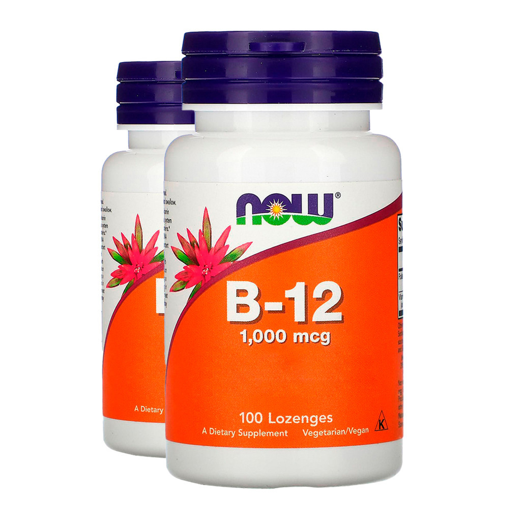 Kit 2x Vitamina B-12 1mg e Ácido Fólico Now Foods 100Past Importado/Made in Usa