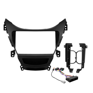 Kit Moldura Painel 9 Pol Elantra 2012 2013 2014 2 Din Preto Chicote Som Plug Antena em Oferta na Shopee