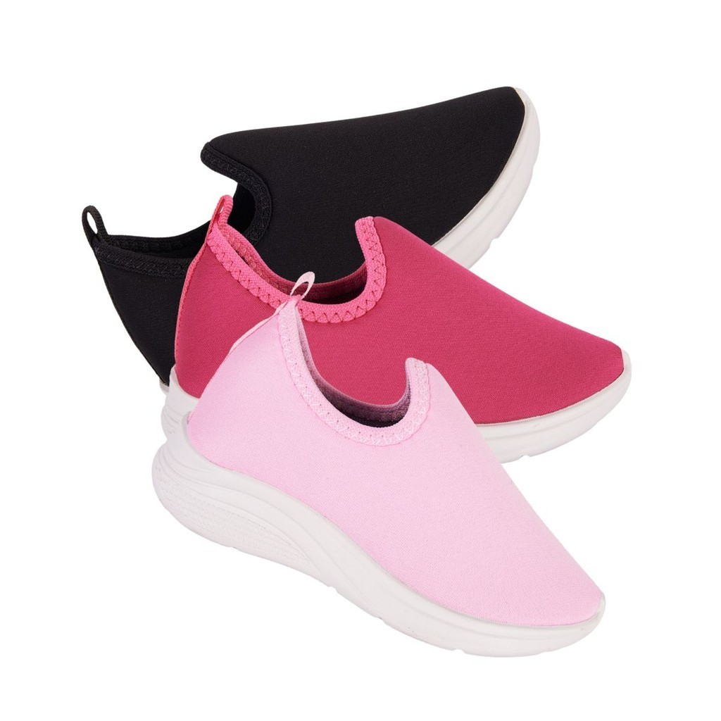 Kit 2 Tênis Infantil Menina Calce Fácil Casual Escolar Slip On Leve Macio Confortável