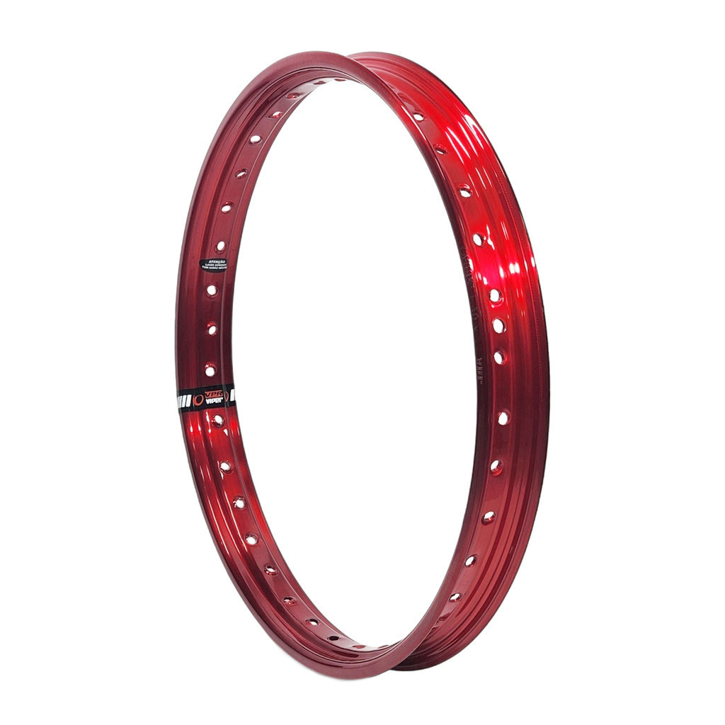 Aro Unitário Roda Viper Alumínio Modelo Vpr 17x160 Dianteiro Biz Pop 100 110 125 Vermelho