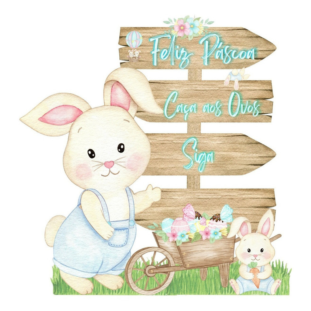 Displays, Placa Indicativa Pascoa Menino De 60CM Mdf 3mm em Oferta na Shopee
