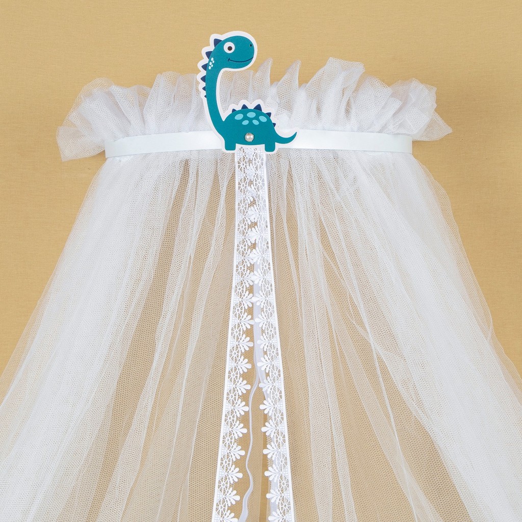 Mosquiteiro Berço Bebe Com Dossel Dinossauro Liso Lançamento