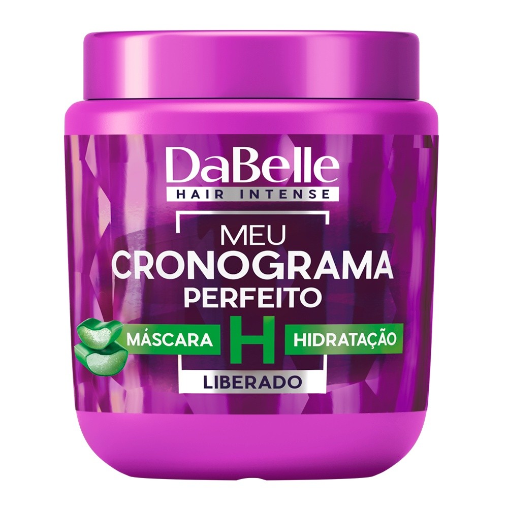 Dabelle Máscara Tratamento Creme Capilar Hidratação Meu Cronograma Perfeito 400g Reduz Frizz Maciez e Brilho