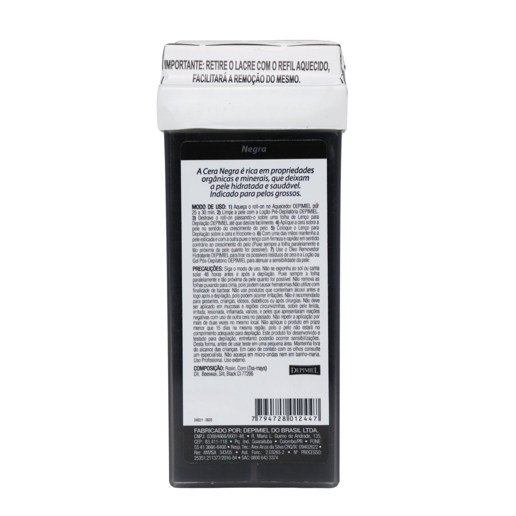 Kit 3 Ceras Roll-on Depilatória Negra Pelos Grossos Depimiel