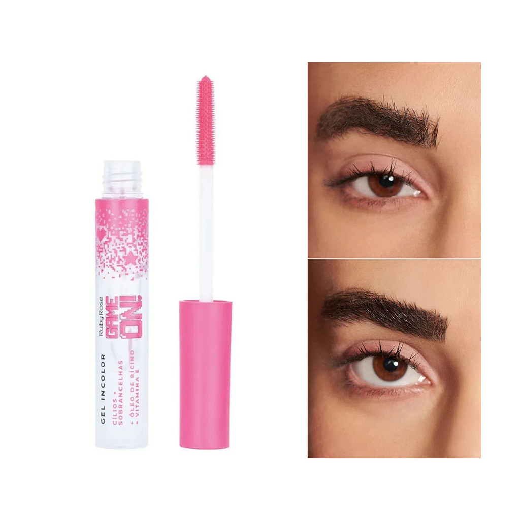 Gel Incolor Cilios e Sobrancelhas Ruby Rose Game On Hb509 em Oferta na Shopee