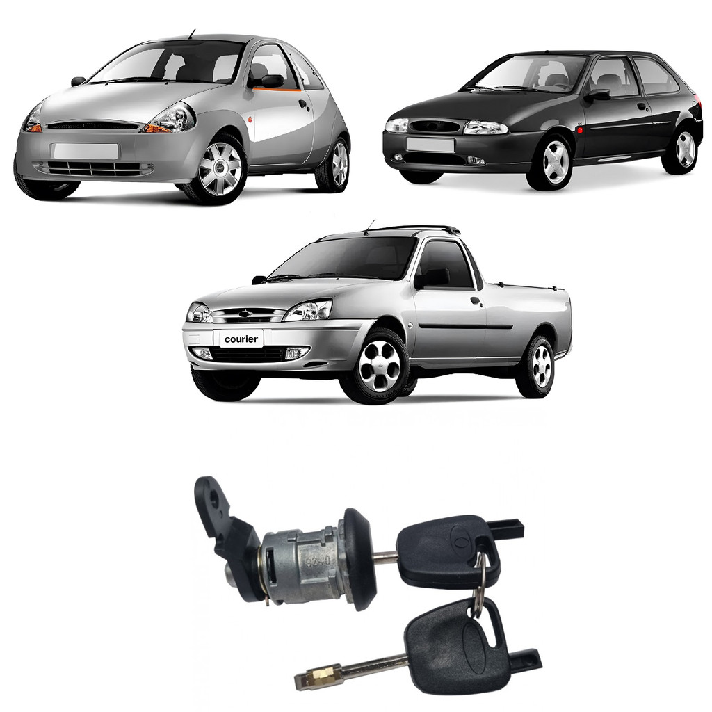 Cilindro Porta Esquerda Fiesta Street 1997 A 2006 Ka 1997 A 2007 Courier 1997 A 2013 Com Chaves