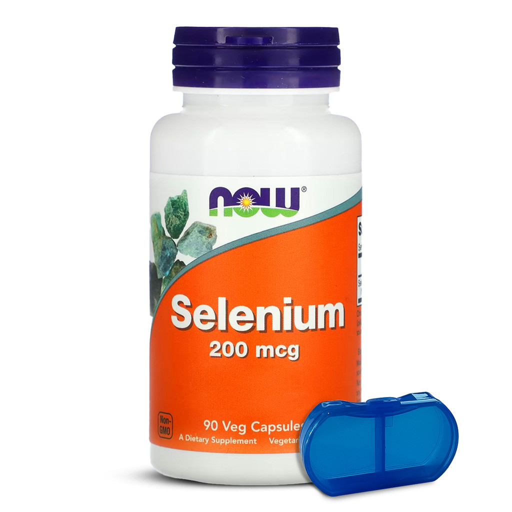 Selênio 200mg Now Foods Selenium 90 Veg Cáps Porta Cápsulas em Oferta na Shopee