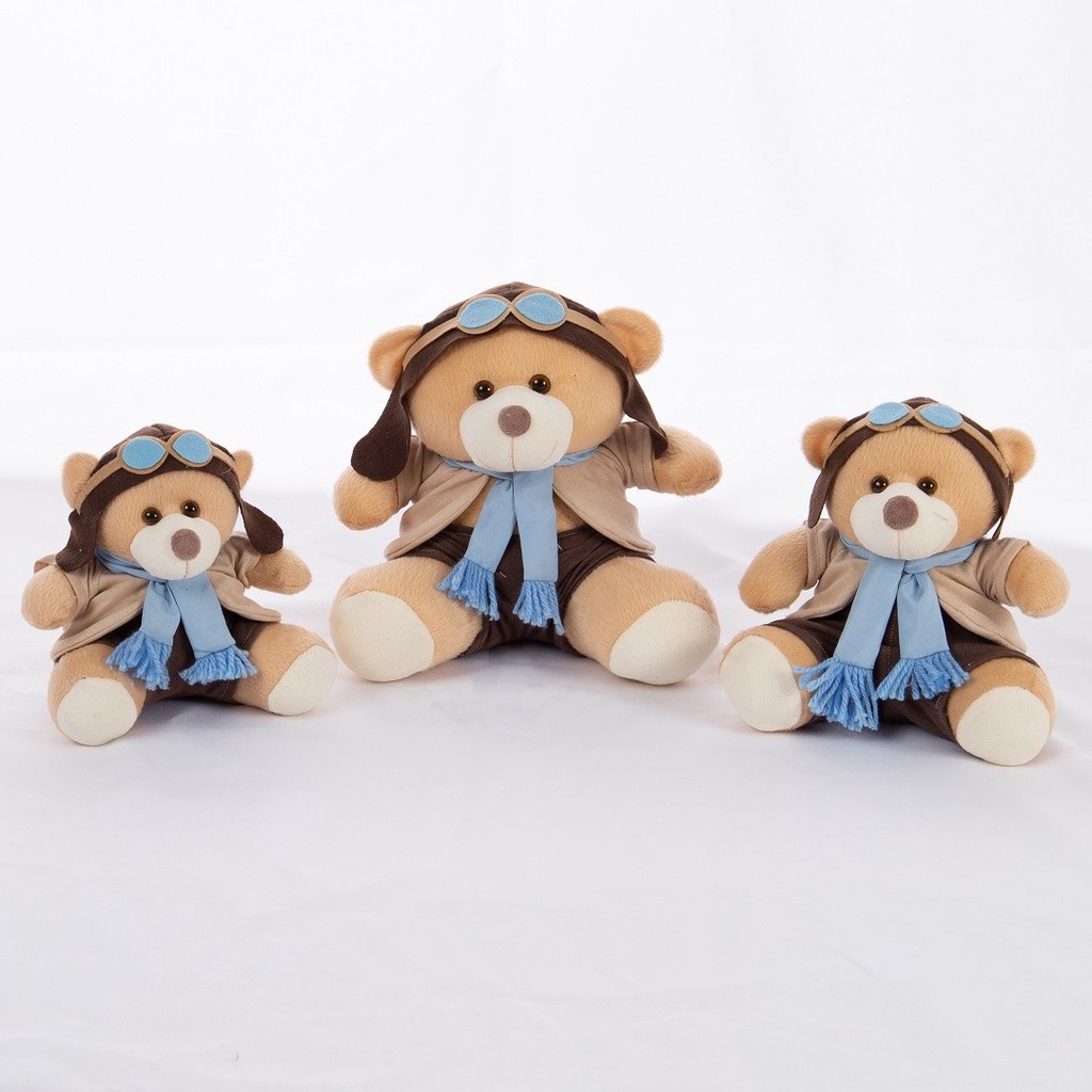 Trio De Ursinhos Para Nichos 15cm 20cm 25cm Coroa - Princesa Rei- Aviador em Oferta na Shopee