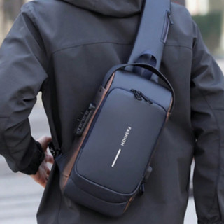 Pochete Bolsa De Ombro Fashion Com Senha Anti furto Multifuncional Alça Transversal Impermeável E Carregamento USB em Oferta na Shopee