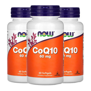Kit 3x Coenzima CoQ10 60mg e Omega-3 Now Foods 60Soft Importado/Made in Usa em Oferta na Shopee