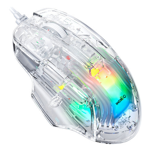 Mouse Gamer Transparente Rgb Imenso 7 Botões 7200 Dpi - Computers & Accessories