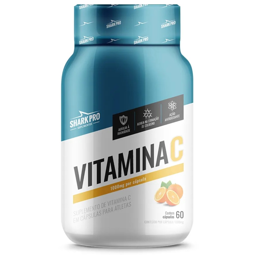 Vitamina C C/60 Cápsulas Shark Pro em Oferta na Shopee