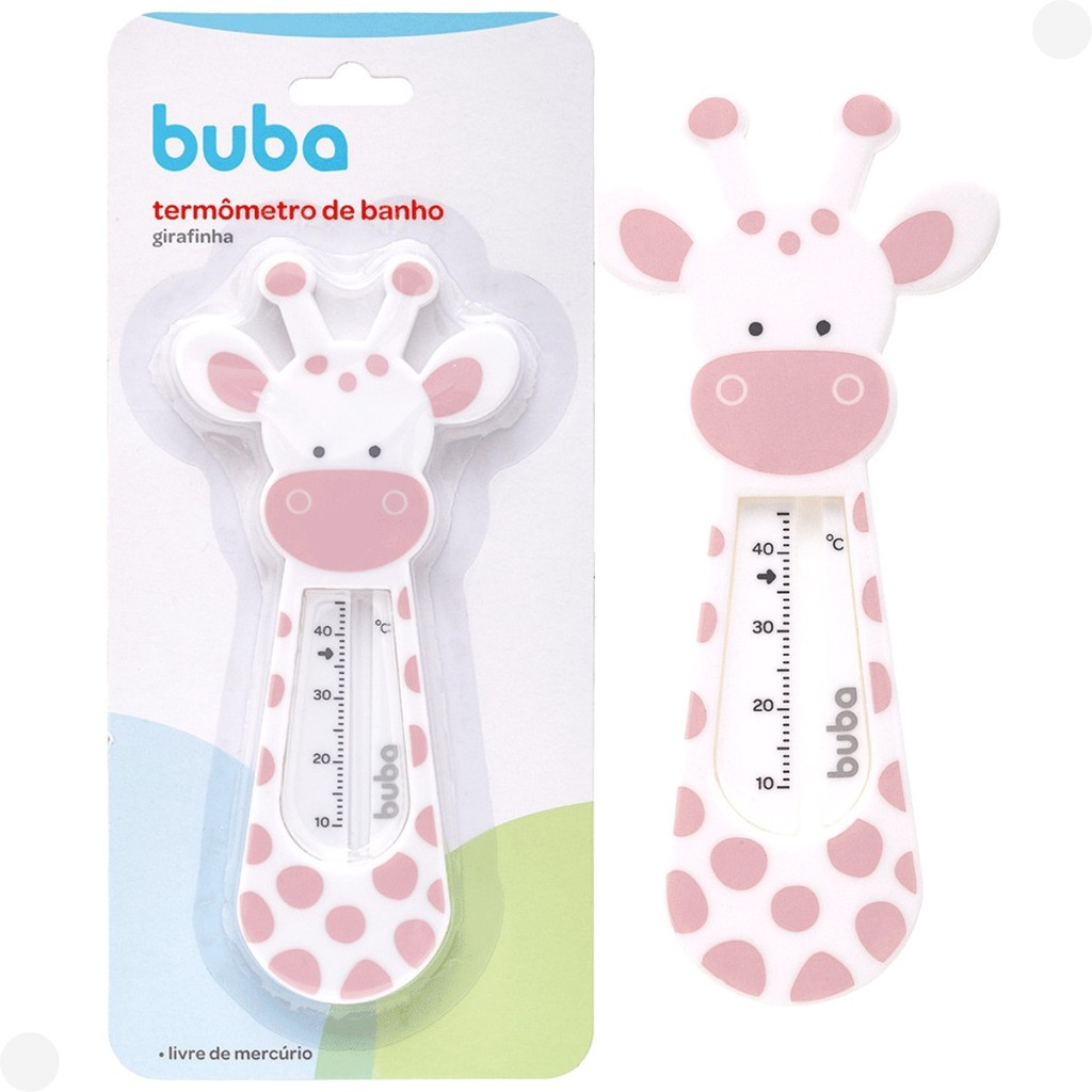 Termômetro de Banho Girafinha Rosa para Bebês Livre de Mercúrio 18805 - Buba em Oferta na Shopee