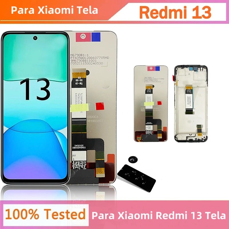 6.79" Premium Tela Para Xiaomi Redmi 13 Frontal Incell Display Nova Lcd 100% Tes