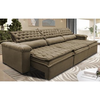 Sofá Retrátil e Reclinável 4,12m Molas Ensacadas Cama inBox Botonê Espuma Viscoelástico Castor em Oferta na Shopee