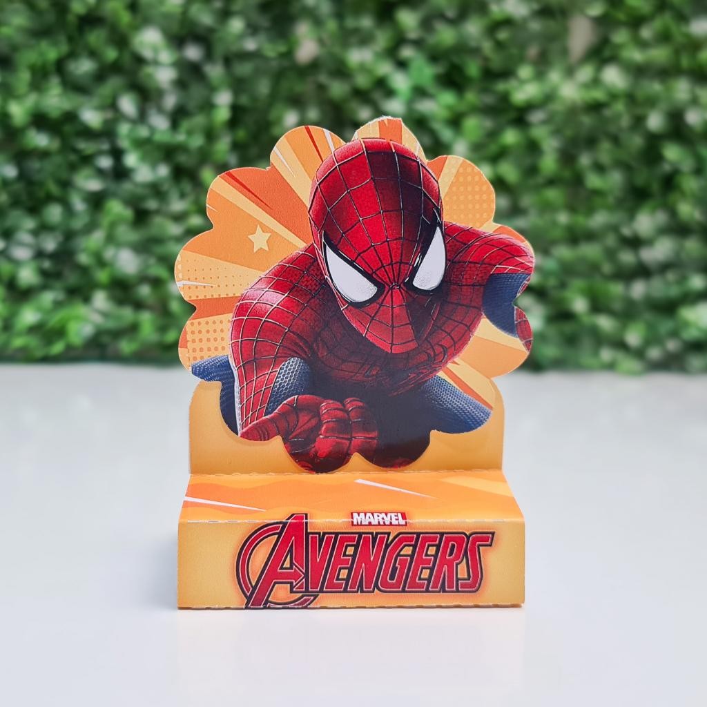 20 Unidades Porta-Bis Duplo Homem Aranha | Lembrancinha de Aniversário Infantil