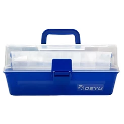 Estojo de Pesca com 3 Divisórias Com Repartiçoes Removivel Azul 30x16x14cm - Deyu