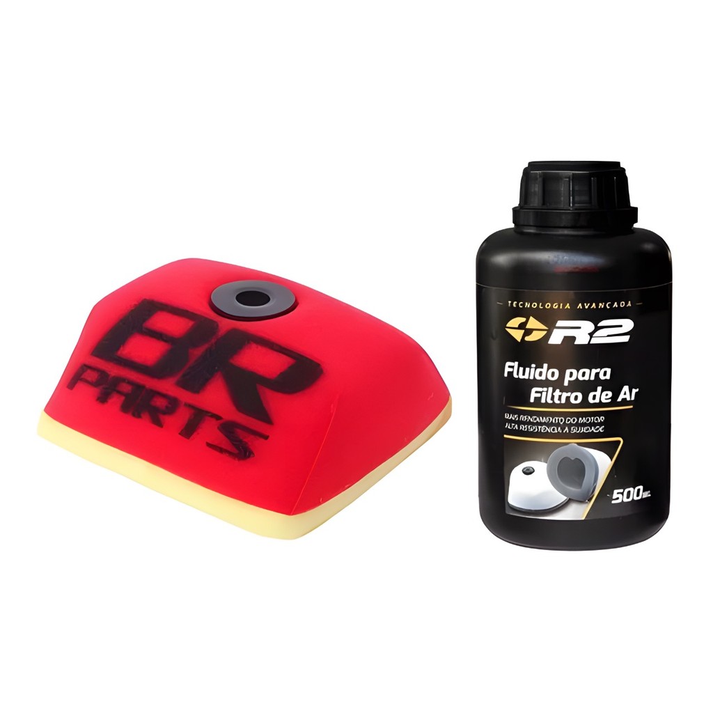FILTRO DE AR CRF250F BR PARTS + ÓLEO DE FILTRO R2