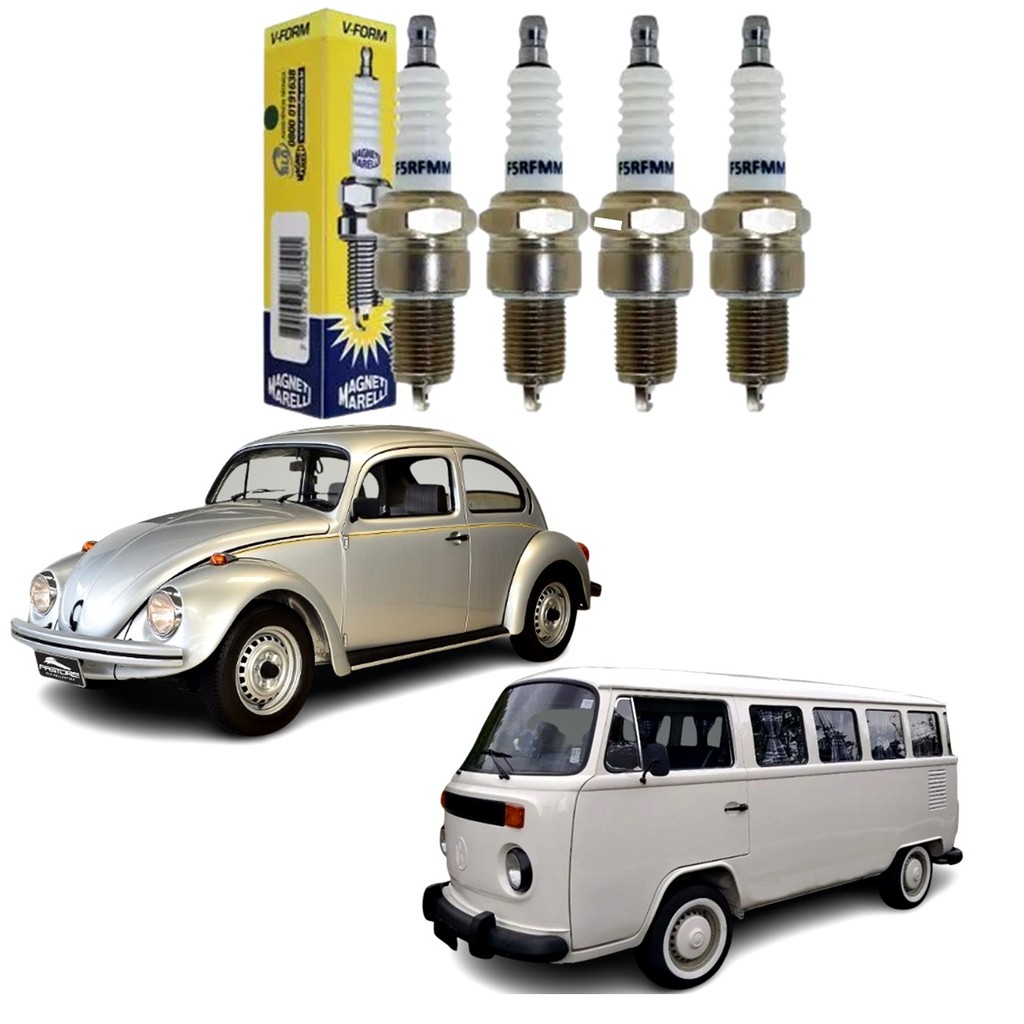 Jogo Vela Ignição Fusca Kombi  1.6 Rosca Longa Gap 0,8 em Oferta na Shopee