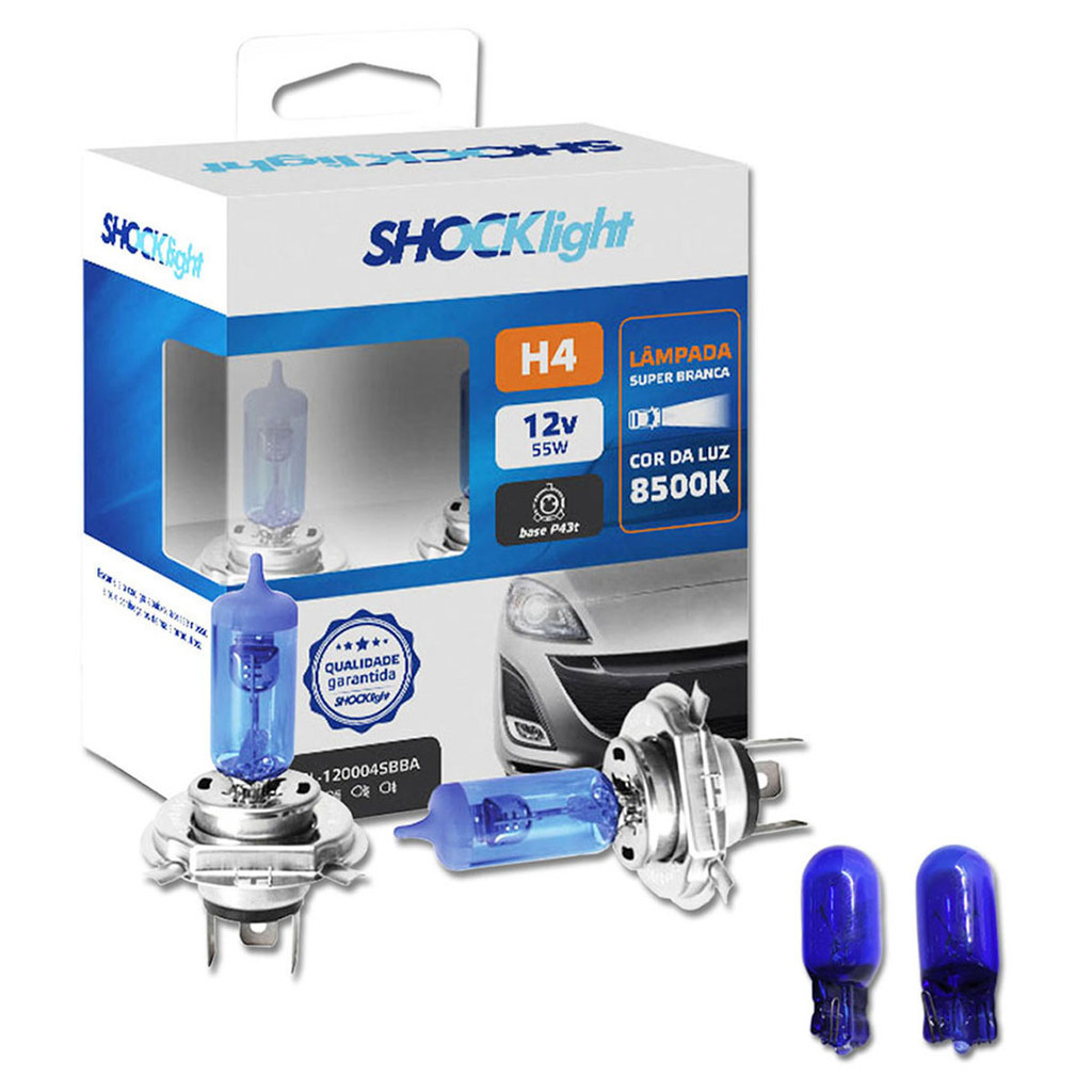 Lâmpadas Super Brancas Farol Toyota Mr-2 Turbo 2.0 H4 8500k + Brinde (W5W)