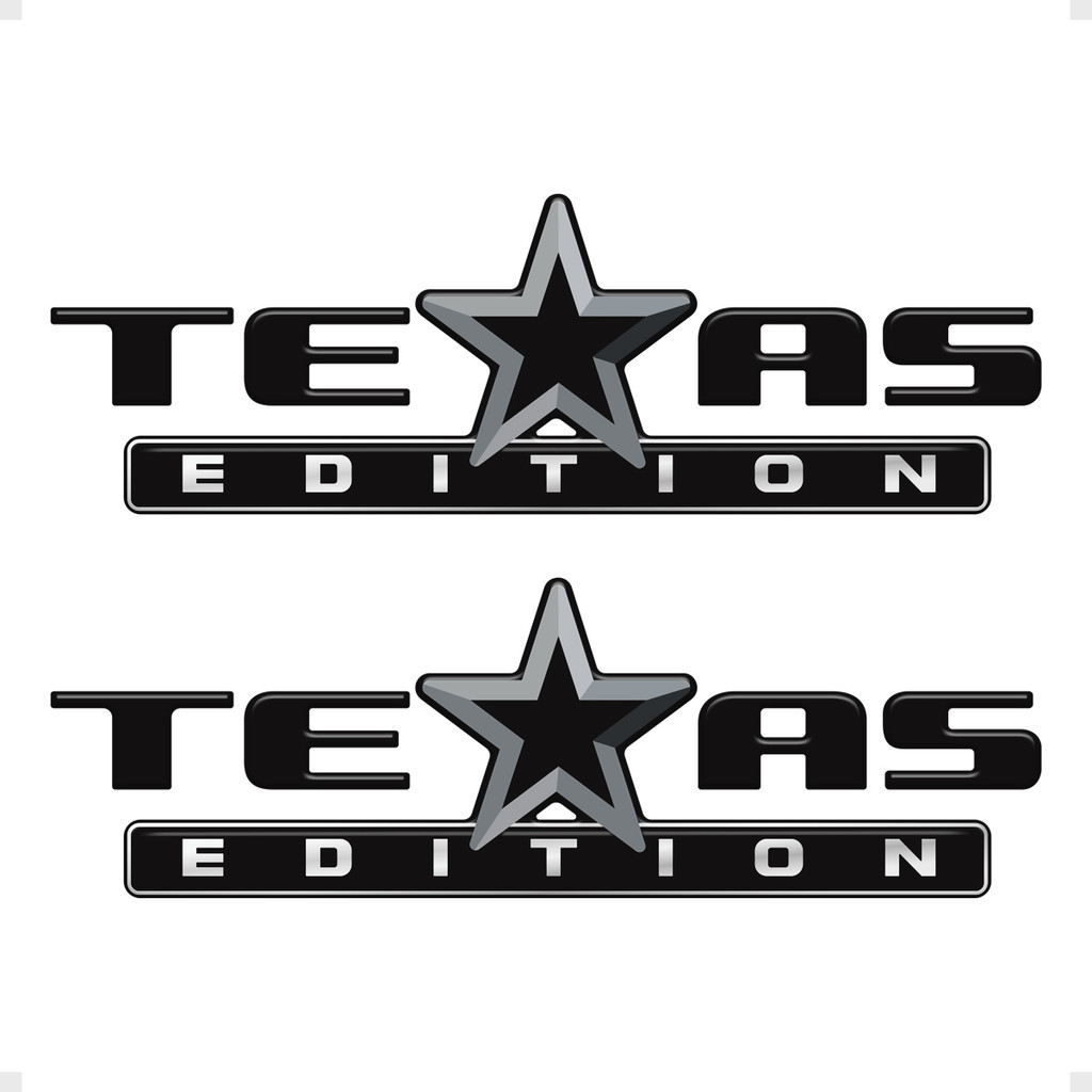 Par Adesivos Texas Edition Eua Caminhonete Emblema Cromado Genérico