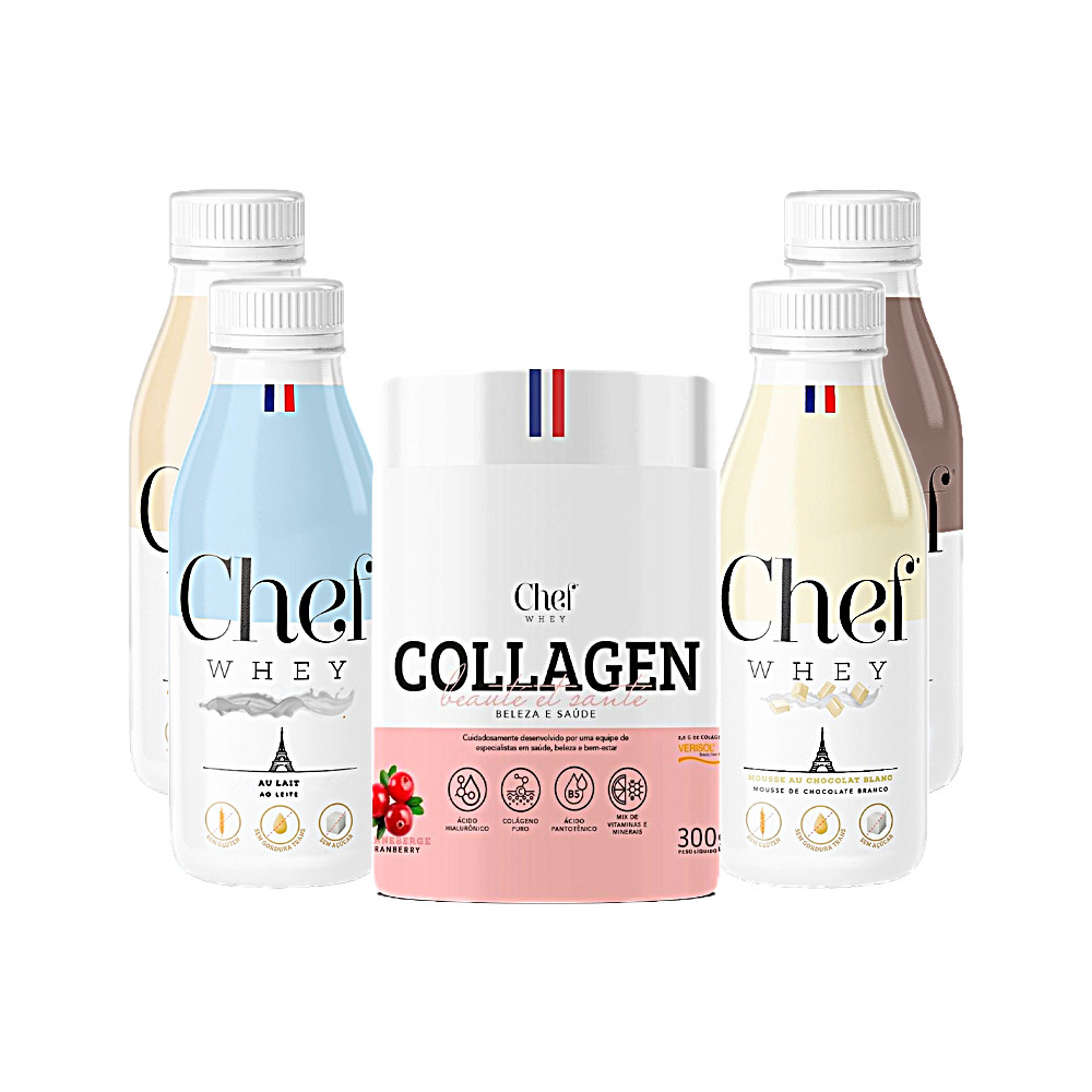 Kit Colágeno Verisol® Collagen Beaute et Sante 300g + Chef Whey Dose Única 40g - Chef Whey