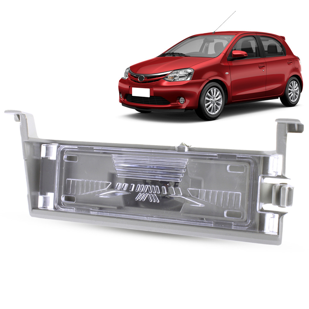 Lanterna Luz de Placa + Soquete Toyota Etios Hatch Sedan 2012 2013 2014 2015 2016 2017 2018 2019 2020 2021