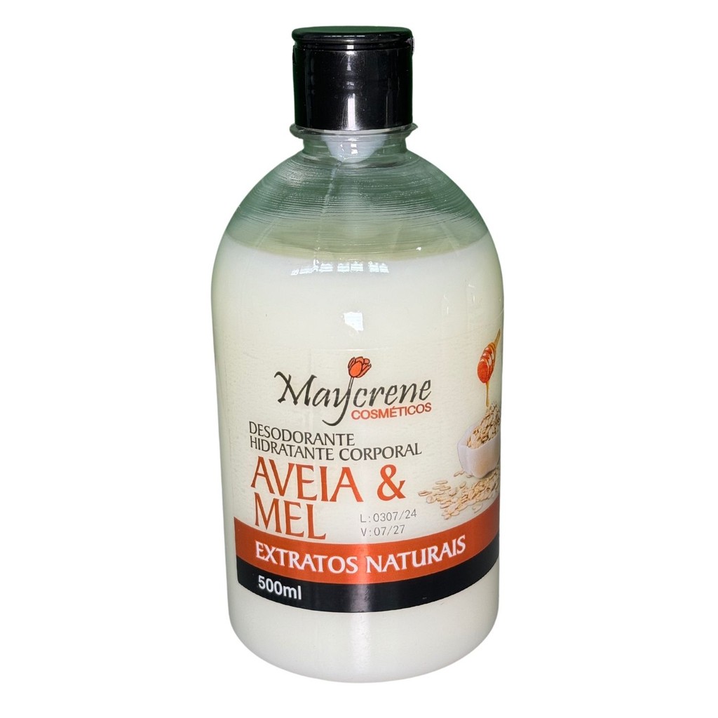 Hidratante Corporal Para Pele Desodorante Aveia e Mel - Maycrene 500 ml