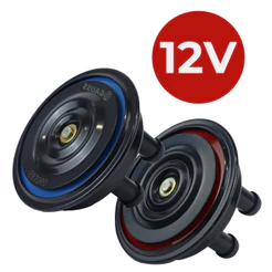 Buzina Paquerinha Disco Par Carro Automotiva Van Grave Agudo Universal 12v 2 Tons Super Forte