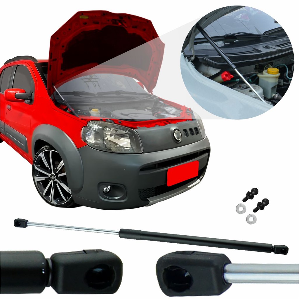 Kit Adaptação Amortecedor Capô Uno Way Vivace Attractive 2010 a 2021