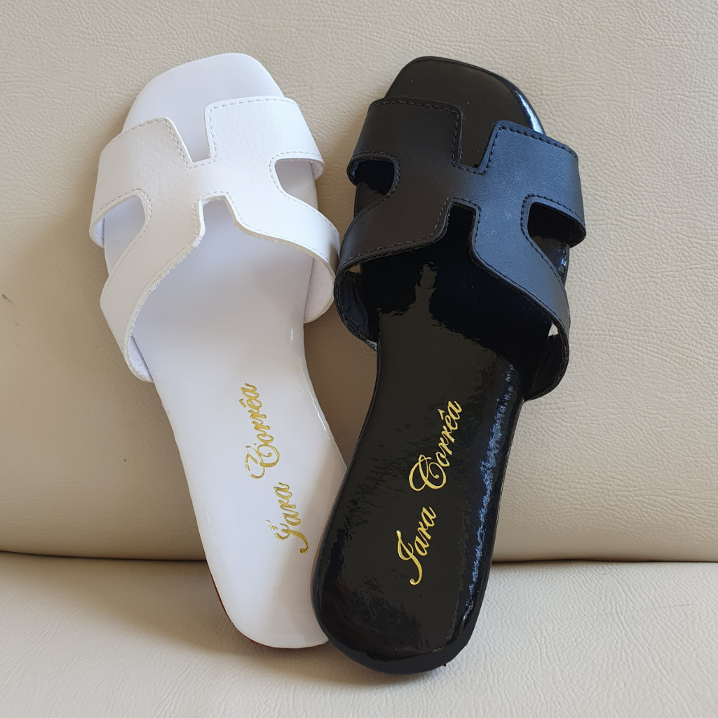 Rasteira Feminina Sandália Formato H Casual Confortável Chinelo Básico Em Alta no verão