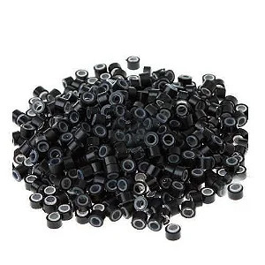 Microlink Com Silicone Preto Para Megahair 100un
