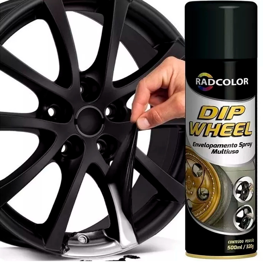 Spray Envelopamento Líquido Dip Wheel 500ml Radcolor - Personalização Fácil e Removível para Rodas em Oferta na Shopee