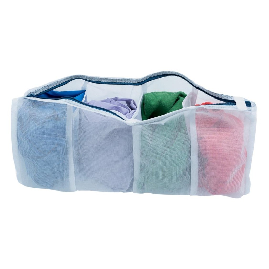 SACO PARA MAQUINA DE LAVAR ROUPA 4 DIVISORIAS OIKOS BRANCO em Oferta na Shopee