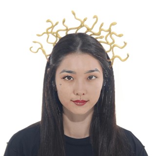 Tiara De Cobra Medusa Dourada Fantasia De Halloween em Oferta na Shopee