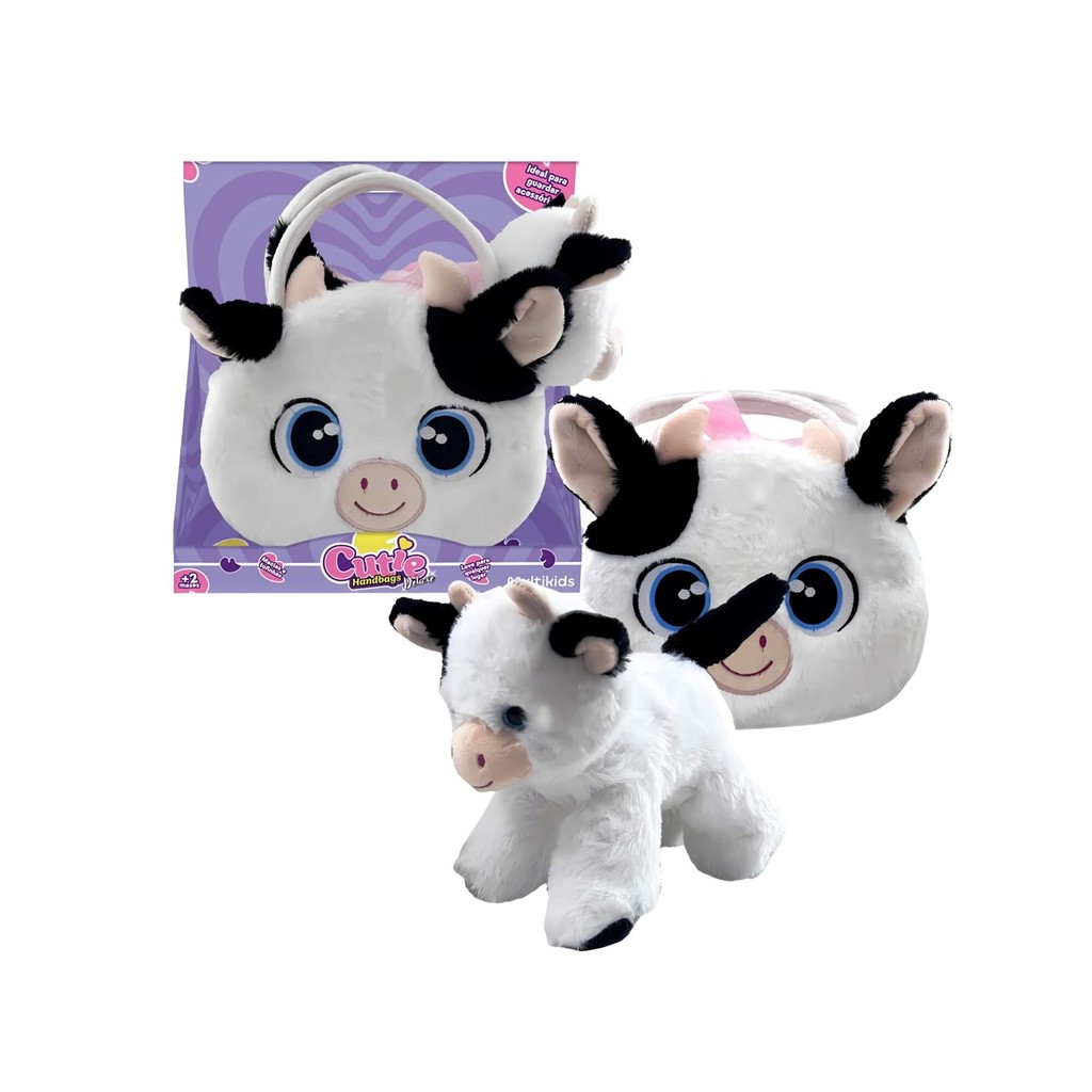 Brinquedo Pelúcia Bolsa Cutie Handbags Vaquinha Deluxe Multikids - BR2226 em Oferta na Shopee