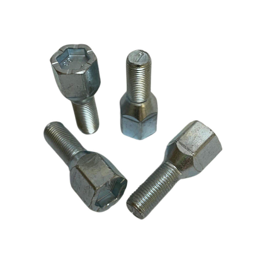 Jogo Parafuso 4 Peças Roda Fiat 147 Elba Fiorino Uno Palio Siena 51mm Aço Original