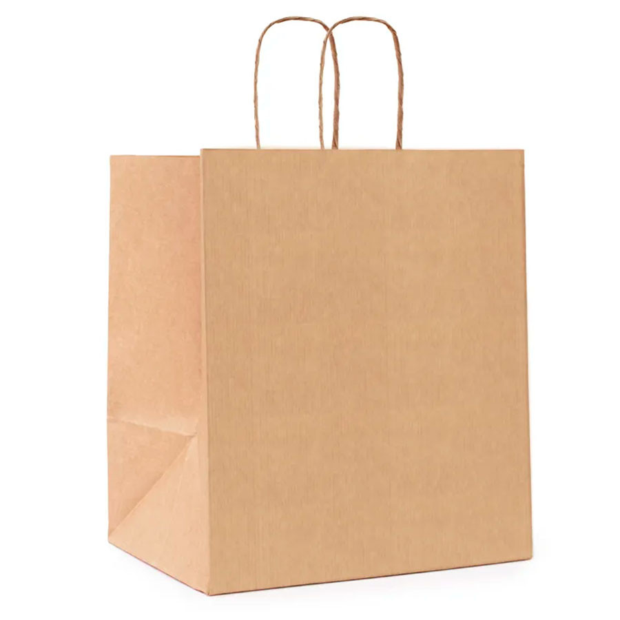 Sacola de Papel Fundo Largo EXG 38,5x35,5x21,5cm - Kraft  - 50 un. - Cromus - Rizzo