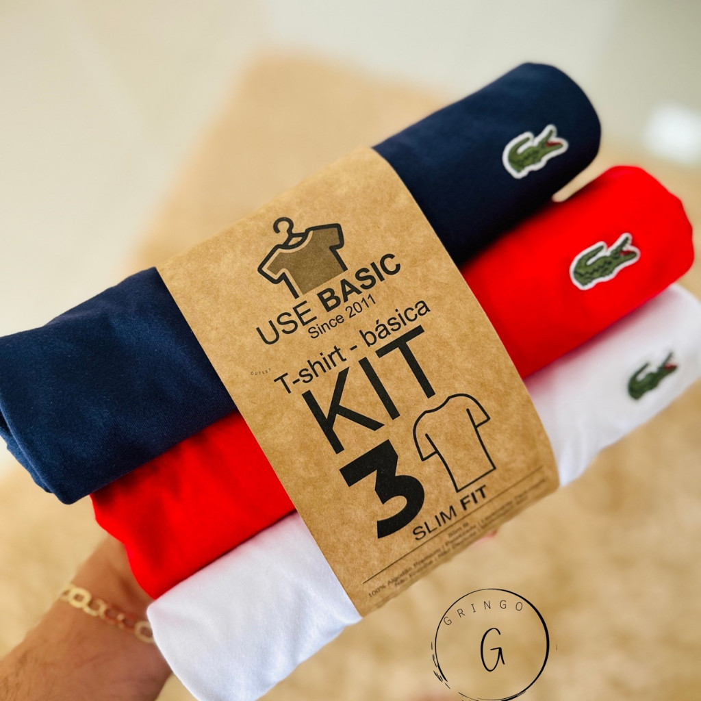 Kit 3 Camiseta Masculina Basica Peruana Camisa Algodão Premium.