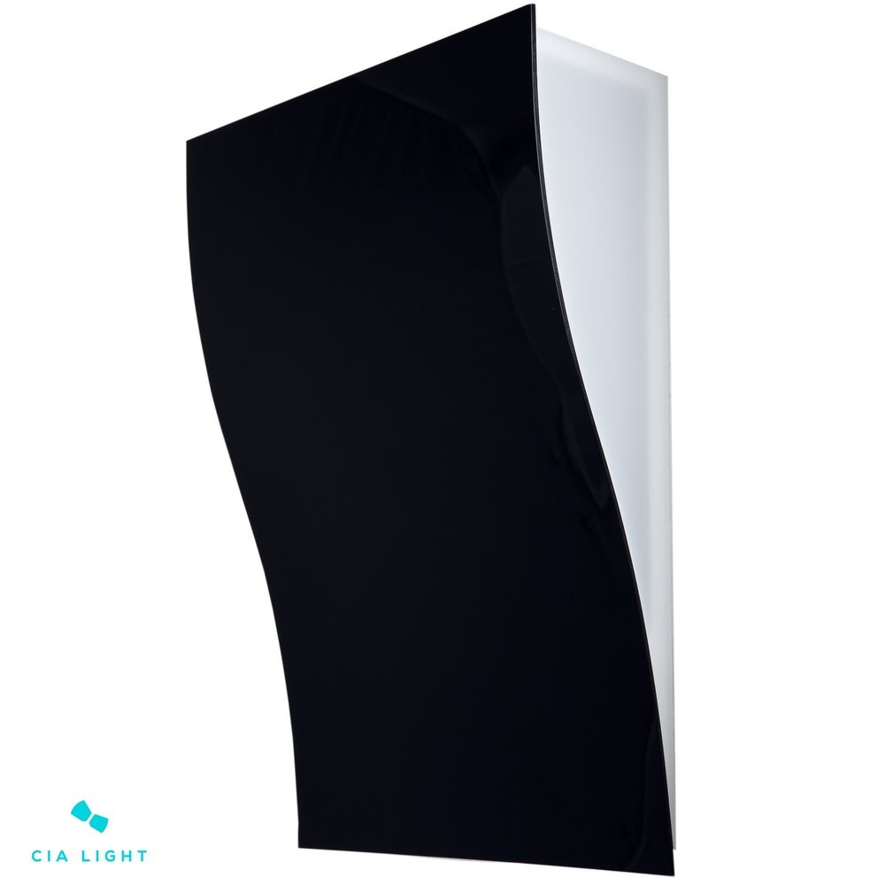 Arandela de Parede Externa Acrílico Dual 41x28x10cm 2xE27 D&D Iluminação Preto