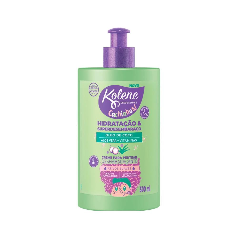 CREME PARA PENTEAR DESEMBARACANTE CACHINHOS KOLENE 300ML em Oferta na Shopee