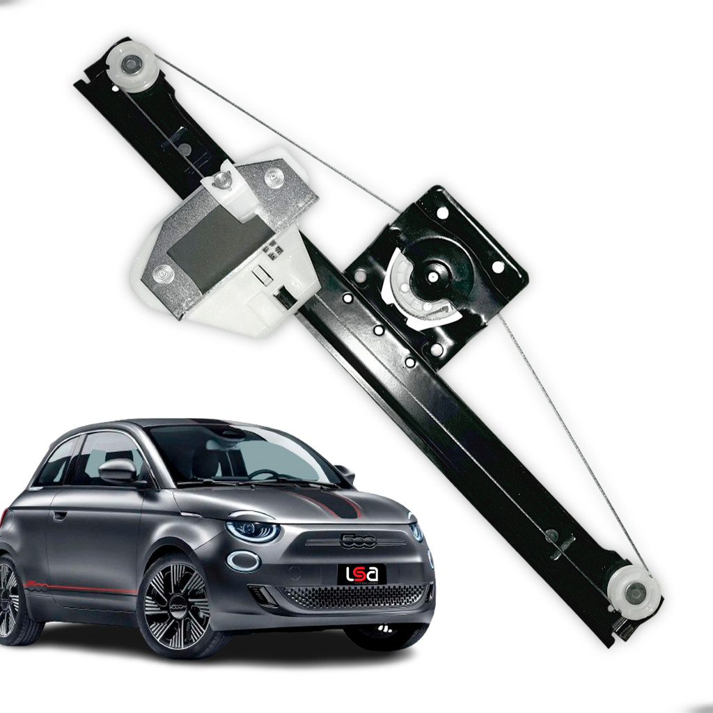 Elevador de Vidro Elétrico Dianteiro Direito Fiat 500 2 portas 2012-2023 em Aço Usa Motor de Lado Invertido