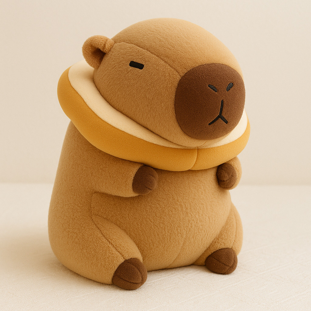 Capivara fofinha de pelúcia infantil 23 cm, canta ao apertar, Boneca, presente antialérgico em Oferta na Shopee