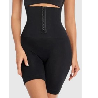 Cinta Bermuda Modeladora 2 em 1 Corset com Barbatana e Fecho Frontal