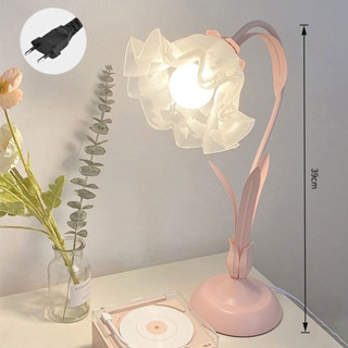 Candeeiro de mesa romântico candeeiro de cabeceira LED abajur flor luz noturna adequado para o quarto em Oferta na Shopee