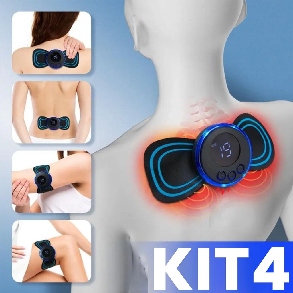 Promoção de Kit Massageador De Elétrico De Pescoço Portátil Massageador Cervical Lombar e Corpo EMS