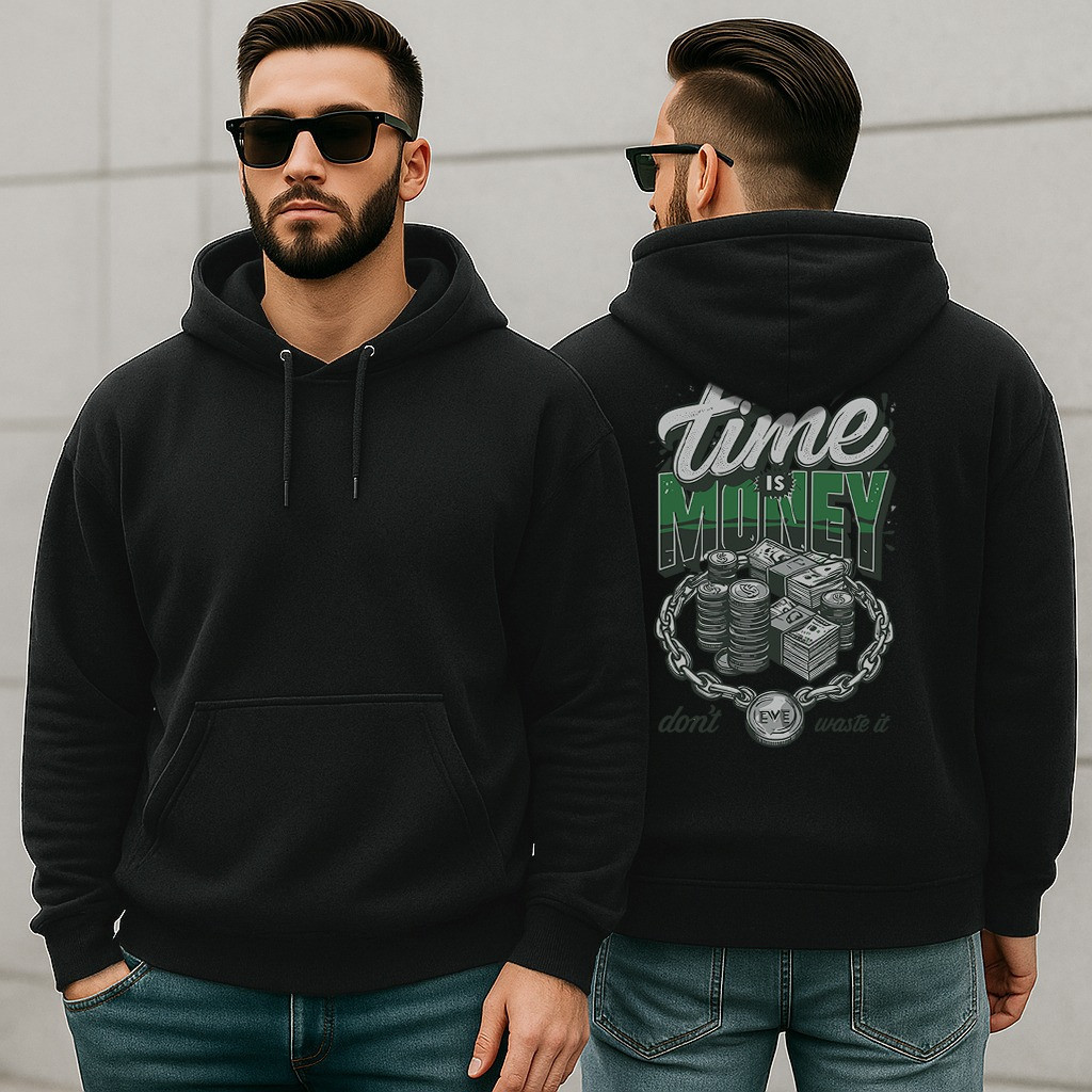 Moletom Masculino Canguru Com Capuz Estampa Money Dinheiro fox casaco