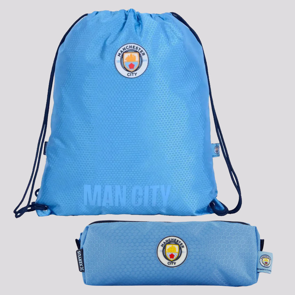 Kit Manchester City Mochila Esportiva e Boné Truck em Oferta na Shopee