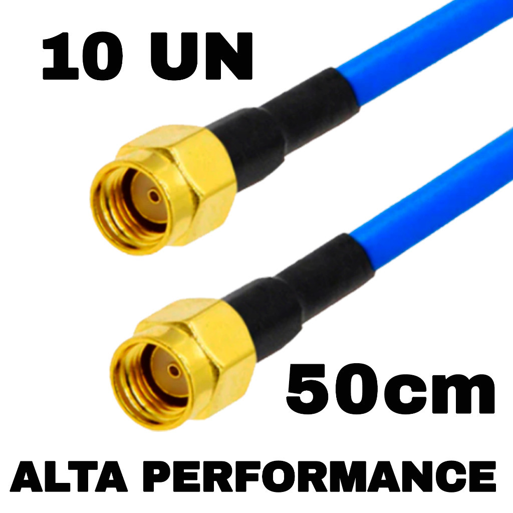 10 Ubiquiti Pigtail Rocket M5 Rocket Ac, Rb 912 Sma/sma 50cm semi-rígido alta qualidade