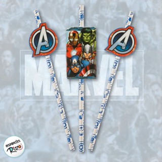 Canudo de Papel - Vingadores - 8 unidades - Disney Original - Rizzo em Oferta na Shopee